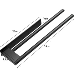 Wall-Mounted No Drilling Towel Rack Stainless Steel Self Adhesive Single Bar Double Bar Bath Towel Pole Bathroom Storage Shelf