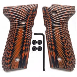 1pair G10 Grips 92fs Grips , 92 Fs, M9, 92a1, 96a1, Full Size Gun Grips with Screws , Sunburst Texture