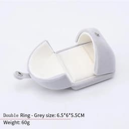 High-Grade Velvet Button Mongolian Double Open Jewelry Box Velvet Ring Ring Bracelet Necklace Packaging Jewelry Box