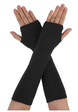 Women's Fingerless Gloves, Elastic Knitted Winter Arm Warmers Thumb Hole Gloves