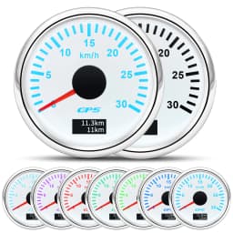 30/60/80/120/200 Km/h GPS Speedometer With GPS Antenna for 12V 24V Car Boat Marine Waterproof Speed Gauge Odometer 7 Colors led