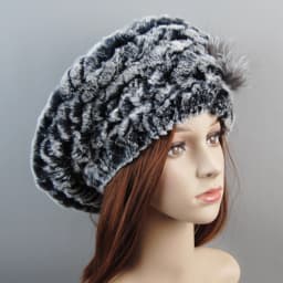 2026 New Winter Rex Rabbit Fur Hats Scarves Women Fashion 100% Genuine Knit Fur Caps Scarves Sets Lady Warm Real Fur Hat Muffler
