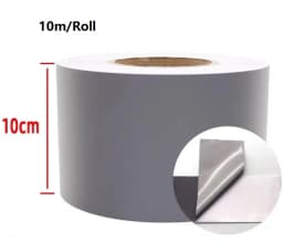 Polyester Grey Silver Reflective Strip Sticker Raincoats Backpacks Night Warning Adhesive Reflector Tape