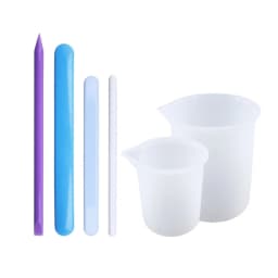 Silicone Stir Sticks for Resin Epoxy Mold Reusable Shaker Handle Resin Accessory for Making DIY Craft Round Stirring Rod