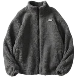 Winter Thickened Warm Cotton Jacket Men's Style Simple Lamb Velvet Stand Collar Cotton Coat Youth Fashion Casual Wear