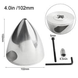RC Plane Spinner RC Model Planes Propeller All-aluminum Alloy Easy Installation Improved Flight Performance Base Diameter 10mm