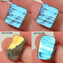 Wholesale Natural Stone Loose Beads Irregular Shape Bead Blue Purple Labradorite Cabochon 2-4Pcs/Lot