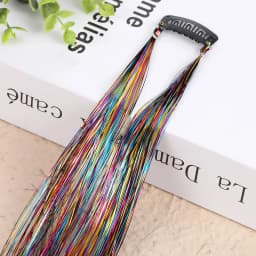 1 Pc Sparkle Shiny Hair Tinsel Hair Extensions Dazzles Women Hippie for Braiding Headdress Hair Braiding Tools Long 100cm