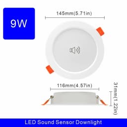 2pcs/lot Led Downlight 5W 7W 9W 220V Sound Sensor Ceiling Light 2.5/3/4 inch Round Led Panel Down Light Voice Control Spotlight
