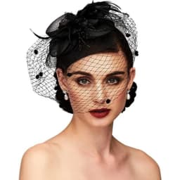 Birdcage Bride Veil Wedding Hair Accessories Flowers Feather Mesh Veil Face Cover Multi Colors Korea Japan Black White