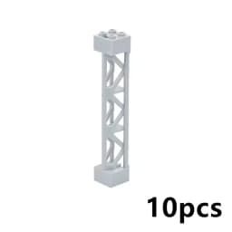 Building Block Part 10Pcs MOC Pillars Bricks 2X2X10 Support Baseplate Bridge Pillar Girder Bracket Column Toys Compatible 95347