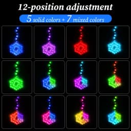 Warm/Multi-color Christmas Window Snowflake Lights, 8/12 Lighting Modes, Battery Powered LED Neon Hanging Lamp for Xmas Holiday
