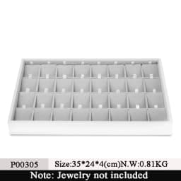 Oirlv Soft Velvet Stackable Jewelry Tray Case Jewelry Display Storage Box Portable Ring Earrings Necklace Organizer Box Jewelry