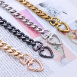 Metal Heart Shape Purse Extender Chain Strap Purse Chain for Accessory Charms, Lengthen Crossbody Shoulder Handbags Strap