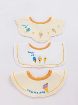 3Pcs Baby Crown Waterproof Saliva Bibs, 360 ° Rotatable Design - Specially Designed for Drooling Babies, Prevents Wetting of Clothes. Made of Pure Cotton with Exquisite Embroidery Craftsmanship. the Perfect Gift for Babies for Parties, Christmas, Thanksgiving, and New Year.