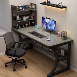 Gaming Table Household desktop Computer Table with Shelves Office Table and Chair Simple Desk Bedroom Learning Writing Table