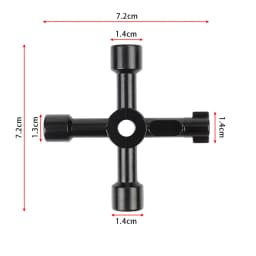 4 Directions Universal Cross Key Multi-Functional Electric Control Cabinet Triangle Wrench Key For Gas Train Bleed Radiator