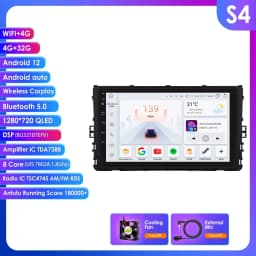Carplay 4G 9" Car Radio Android for VW MQB Polo Plus T-Cross Zoals T-Kruis T-Roc Tharu Sagitar Multimedia Player GPS 2Din Stereo