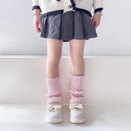 Autumn Solid Color Leg Warmers Middle Tube Socks Knitted Y2K Lolita Style Mid-Calf Socks for Children Girl