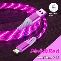 6A Glowing Cable Micro USB Type C Cable Fast Charging For Huawei iPhone 15 Pro Xiaomi USB C Data Cord Atmosphere lights Cable