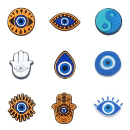 Evil Eye Shoe Charms for Crocs Accessories Kids Clogs Badge Women Party Jeans Pins Gifts Decorations Buckle Shoes Accessories