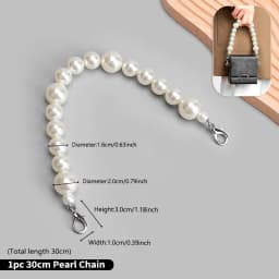 CRAZYSMITH Bag Chain Metal Strap for MLB Bucket Bag Handbag Replacement Long Beaded Chain Shoulder Crossbody Bag Accessory