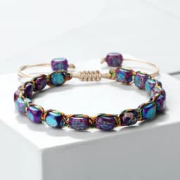 Bohemian Imperial Stone Beaded Bracelet Handmade Braided String Bangles Friendship Jewelry Gift Vintage Design Strand Bracelets