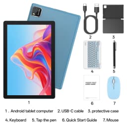 2026 Model Tablet | Brand New Android 16 | 10.0-inch Display | 12GB (3GB+9GB Virtual) RAM + 64GB ROM | Dual Cameras | 6,000mAh