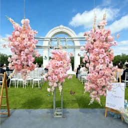 Luxury Pink Color Flower Runner Artificial Flowers Wedding Decoraion Hang Flower Row Arch Decor Floral Backdrop Arrangement