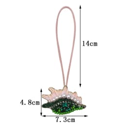 3D Beaded Patch Sequin Rhinestones Pearl Conch Cloth Patch Pendant Lanyard Decorative DIY for Bag Keychain Beading Applique