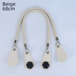 New 1 Pair Obag PU Woven Braided Leather Rope Handles Straps Round Handlefor O Bag Accessoires