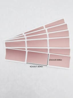 New 23x42mm 100pcs ROSE Gold Adhesive SCRATCH OFF Stickers DIY Password Hand Made Scratched Stripe Card Film