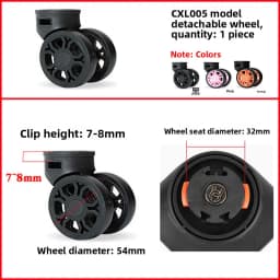 Detachable Universal Wheel Luggage Wheel Tool Box Makeup Case Roller No Disassembly Needed Single Wheel Slider Tool
