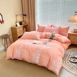 100% Cotton Brushed Quilt Cover Nordic Plaid Thickened Duvet Covers Soft Skin-Friendly Comfortable Single Double Blanket Cover