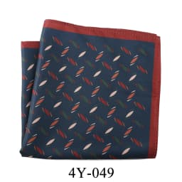 Tailor Smith Men's Classic Red Khaki Print Dot Handkerchiefs Paisley Floral Pockets Square Wedding Hankies Business Gift for Him