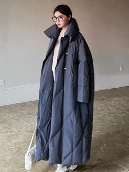 2026 Winter Women's Thickened Long Cotton Jacket Korean Style Loose Fit Warm Coat Over-Knee Length Fashionable Outerwear