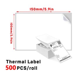 4x6 Inch Direct Thermal Label 100/200/300 Sheets Adhesive Shipping Labels Paper for 9220/9210/246S DHL UPS Express Barcode