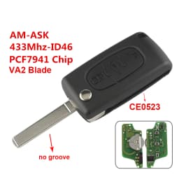Flip Remote Car Key For Peugeot 206 207 208 307 308 407 607 807 Partner For Citroen C2 C3 C4 C5 Berlingo Xsara 3 Button HU83/VA2