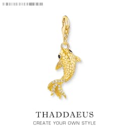 Golden Koi Dangle Charm Europe Style High Quality Sterling Silver 925 Beads Lucky Gift For Women Men