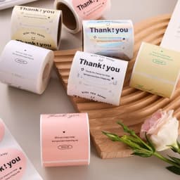 120Pcs Simple Oval Thank You Seal Sticker Cake Bakery Baking Gift Stickers for Homemade Packaging Decoration Label