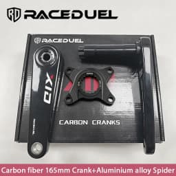 RACEDUEL 110BCD Carbon Crankset 11/12 Speed Double Chainring for Shimano R7000 R8000 R9100 R9200 50-34T/52-36T/53-39T/54-40T