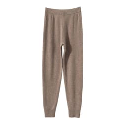 Women's Knitted 100% Wool Pants with Double Pockets and Elastic Waistband for Autumn and Winter, High Stretch Sports Style Pants