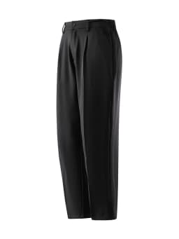 Summer Korean Men's Pants Light&Thin Polyester Elastic Waist Semi-Wide Loose Slacks Drape Suit Pants Male Casual Trousers