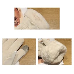 New Fashion Bear Elegant Windproof Waterproof Touch Screen Gloves Winter Women's Gloves Full Finger Hand Warm Skiing Black Glove