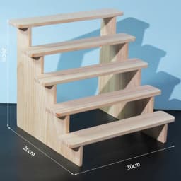 Pure Wood Display Stand Storage Rack Desktop Figurine Bubble Mat Doll Meat Green Plant Multi-layer Staircase Rack