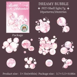 JIANWU Bubble Adventure Series Dream Bubble Landscaping Material Collage PET Sticker Creative DIY Journal Stationery