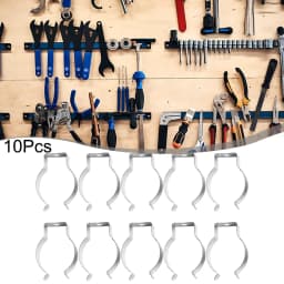 10pcs Spring Terry Clips Stainless Steel Narrow Base Tools 6mm-28mm Heavy Duty Tools Storage Hangers For Garages Sheds Hardwares