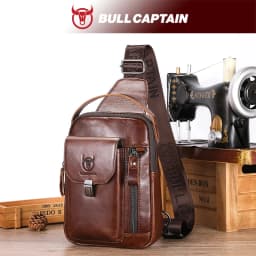 BULLCAPTAIN Men Multifunction Anti Theft Shoulder Bag Man Crossbody Cross Body Travel Sling Chest Bags Pack Messenger Pack