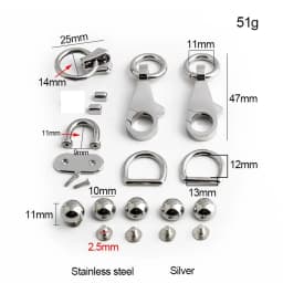 2-10Sets Stainless Steel Metal Clasp Turn Locks With Key Twist Lock For Handbag Shoulder Purse Closure Bags Hardware Accessories