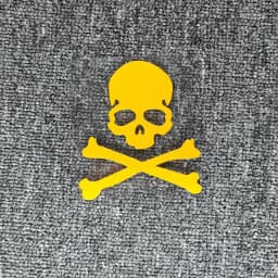 Car Stickers Hazard Warning Skulls Crossbones Reflective Decals For Rearview Mirrors Windshield Bumper Trunk Motorcycle